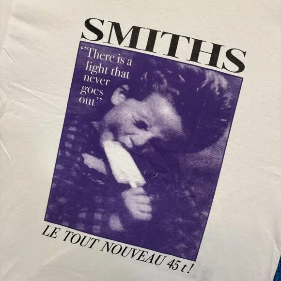 The Smiths There Is A Light That Never Goes Out White Rock T-Shirt Size Large - Picture 4 of 4